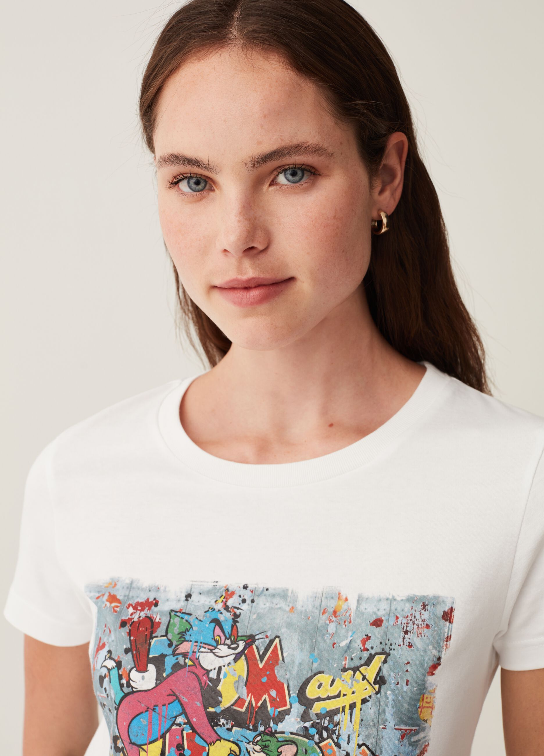 T-shirt con stampa Tom & Jerry_1