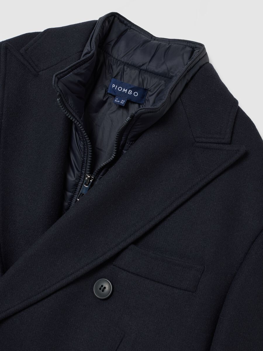 Cappotto blu regular fit con bottoni_1
