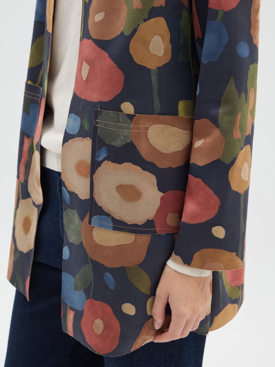 Blazer multicolor regular fit con fiori_3