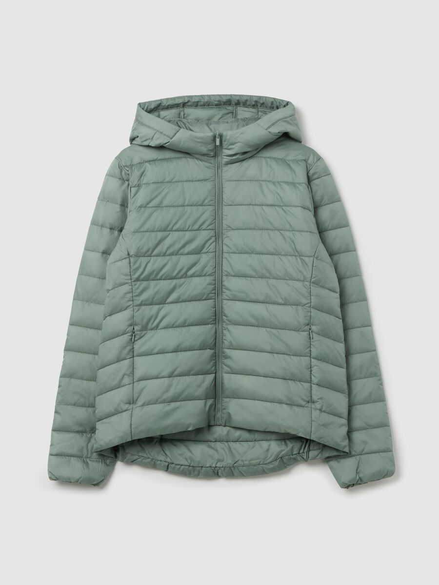 Ultralight short down jacket with hood and zip_4
