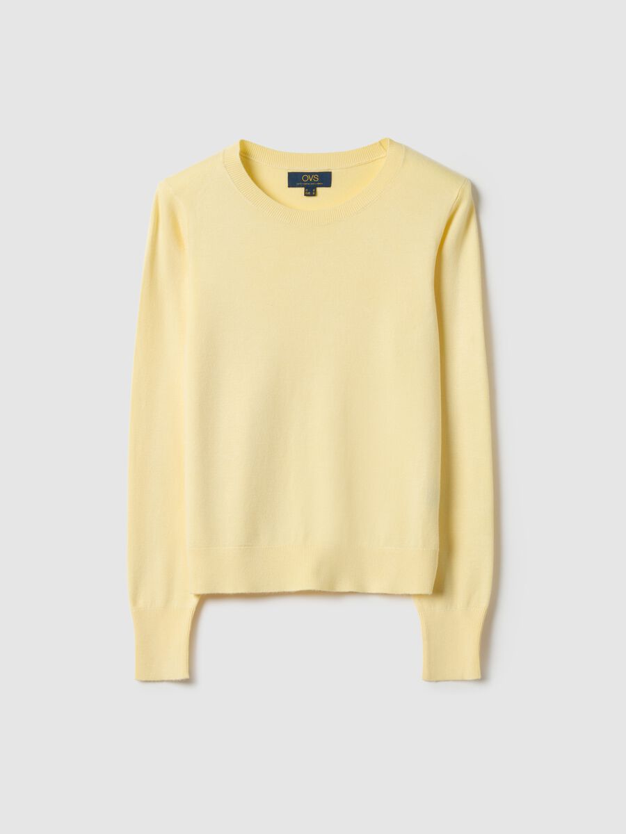 Yellow crew neck jumper regular fit_4