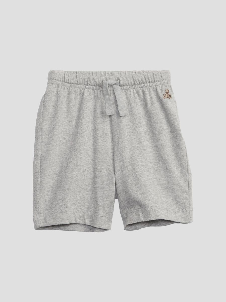 Bermuda jogger con ricamo orsetto_0