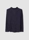Blue stretch-fabric T-shirt with polka-dot collar, regular fit_2