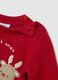 Red newborn Christmas sweater in pure cotton regular fit_2