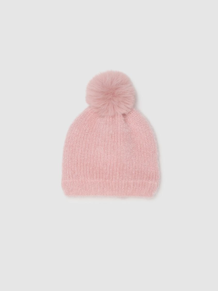 Pink Hat with Pom Pom_0