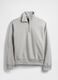 Grey half-zip high-neck sweatshirt_0