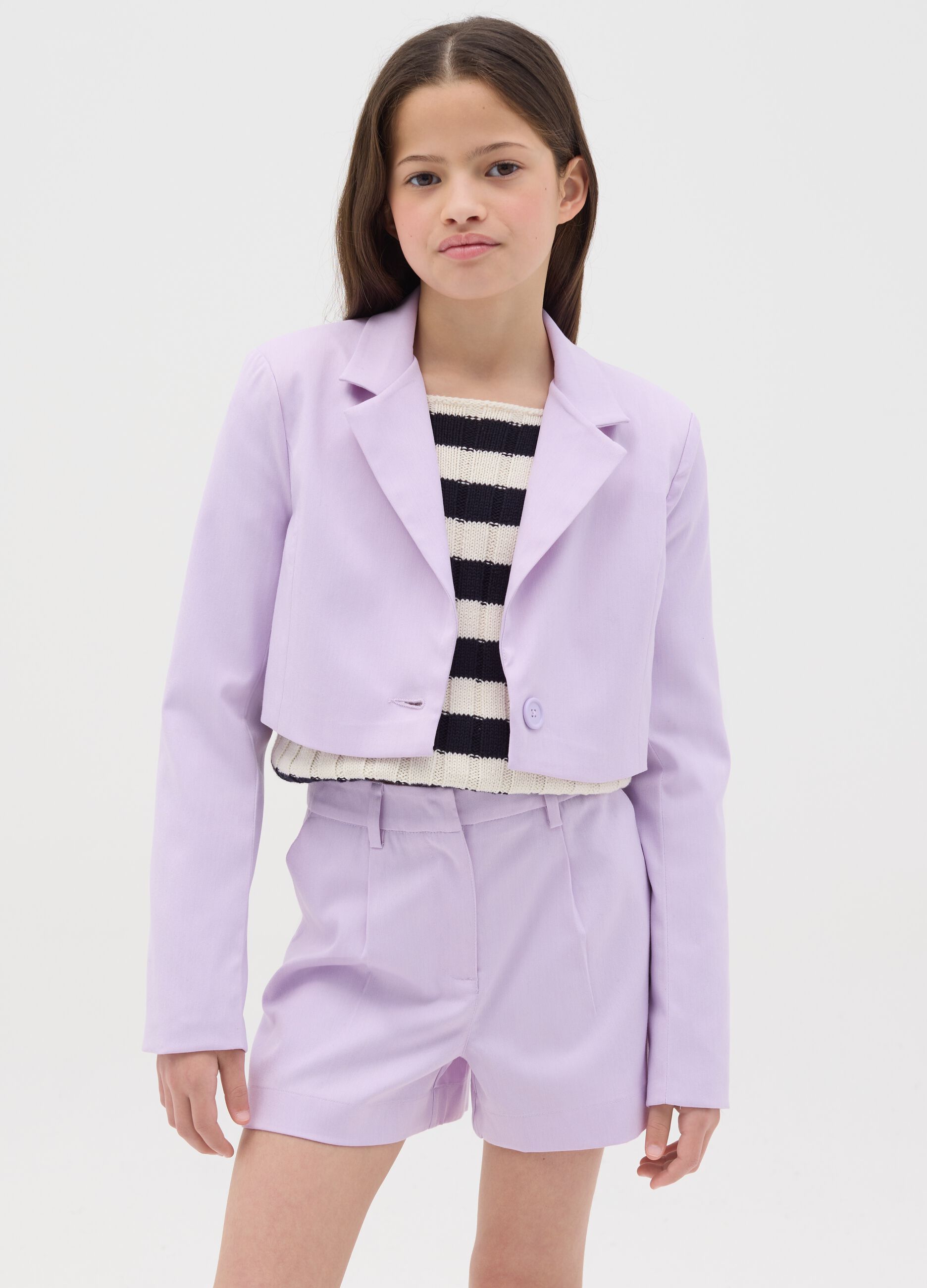 Blazer viola cropped fit