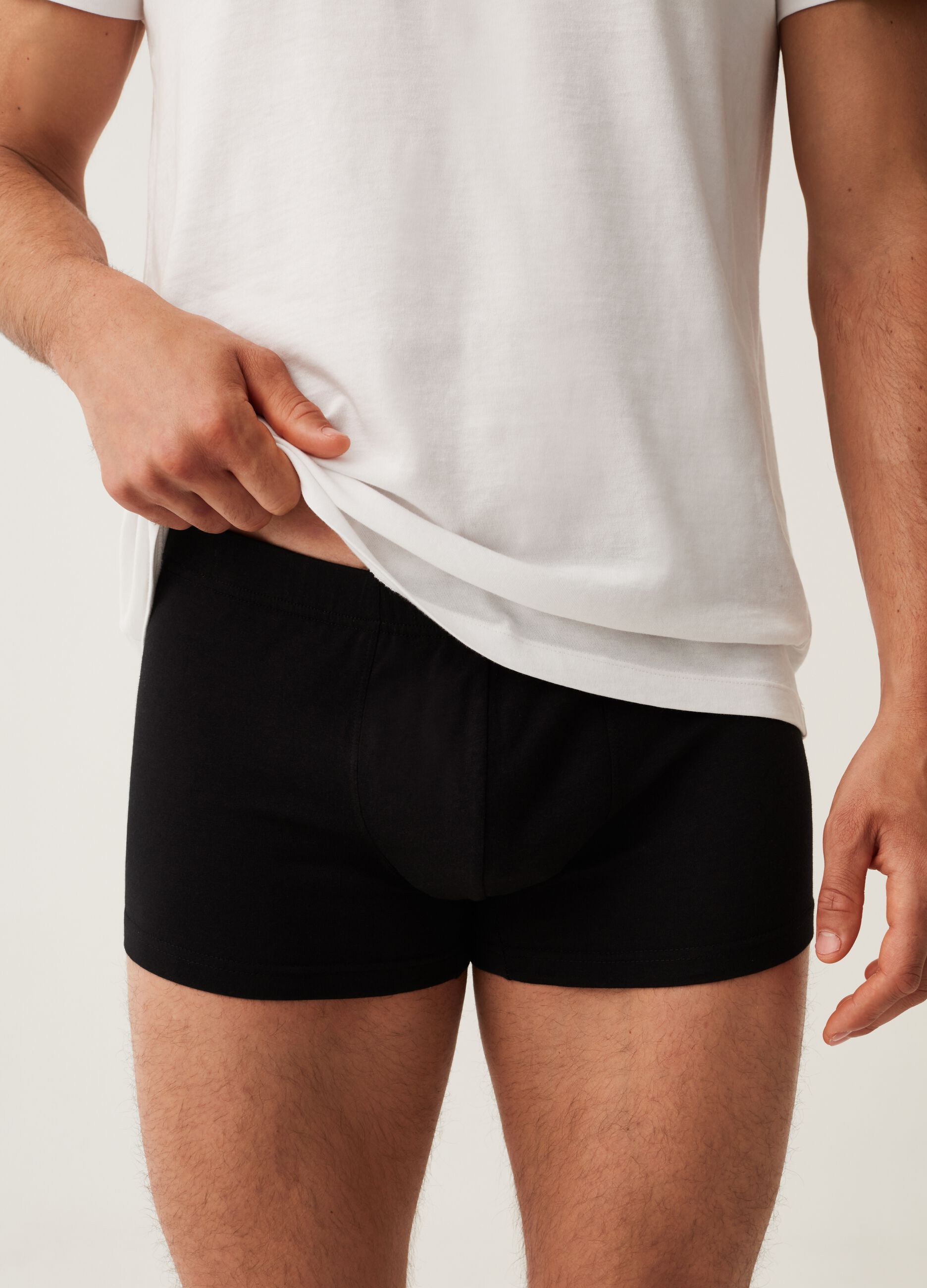 Set cinque boxer in cotone bio stretch
