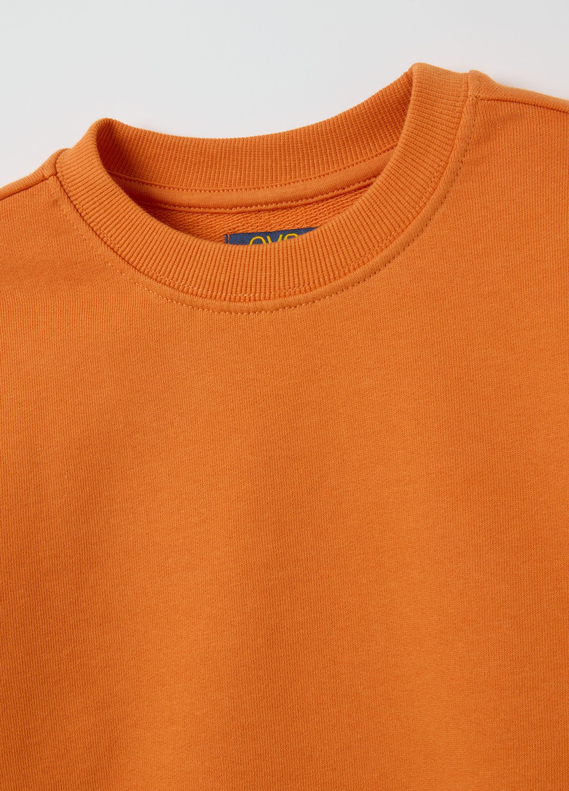 Children's pure cotton orange sweatshirt