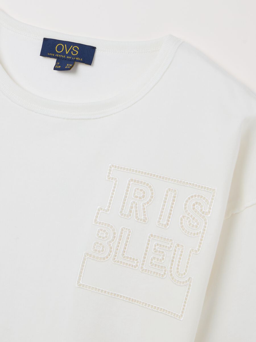 T-shirt with "Iris Bleu" embroidery_5