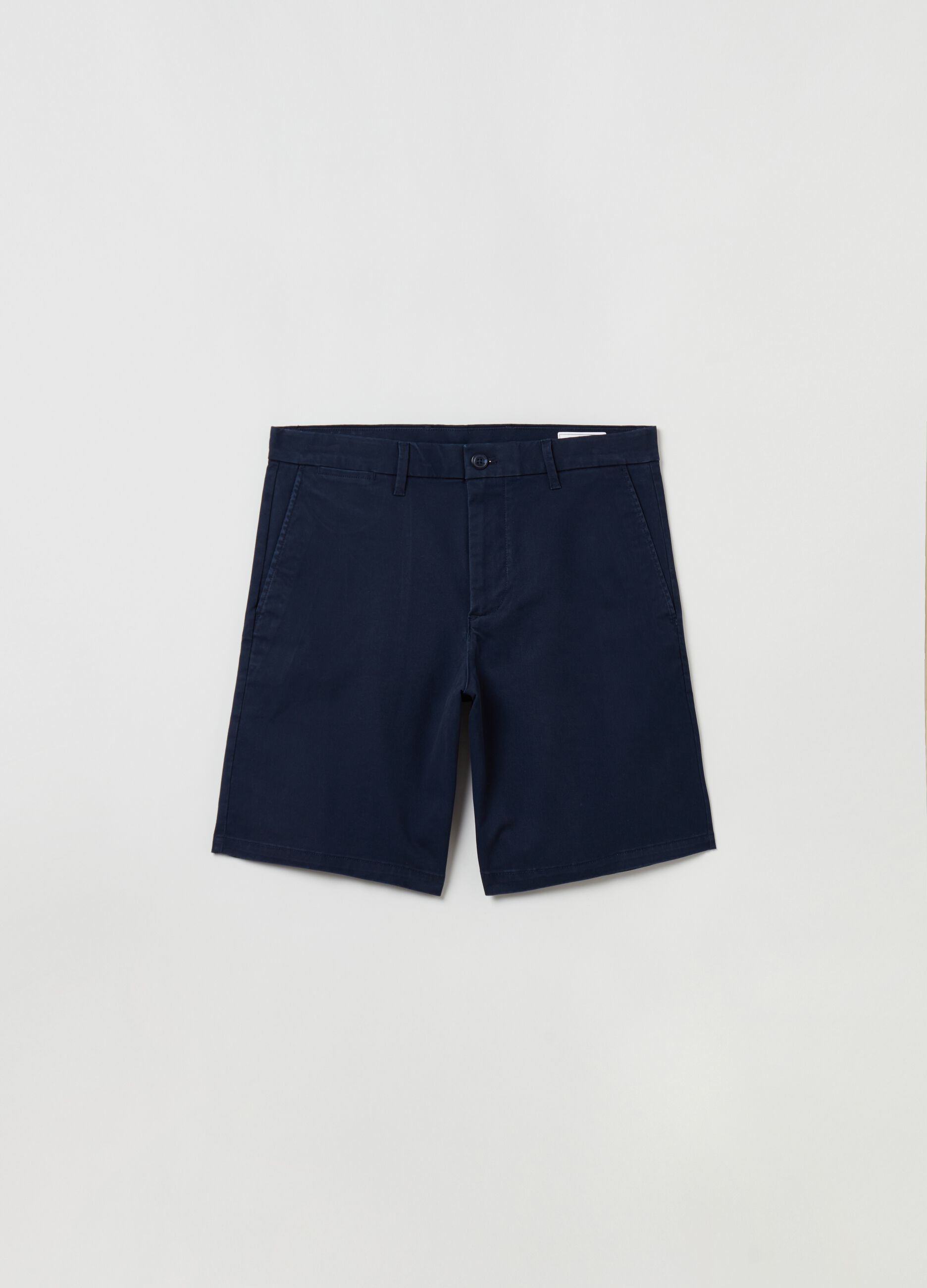 Stretch cotton Bermuda shorts