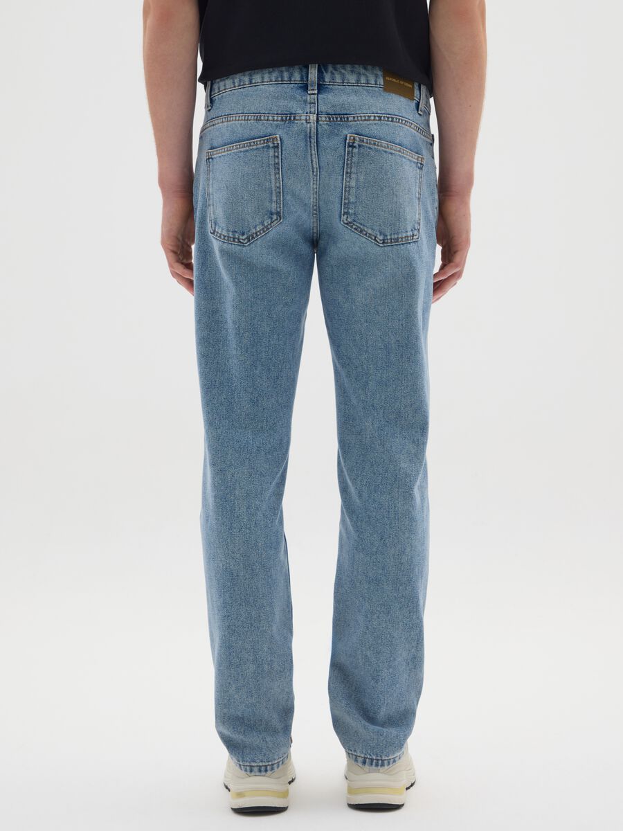 Regular fit blue denim jeans_2