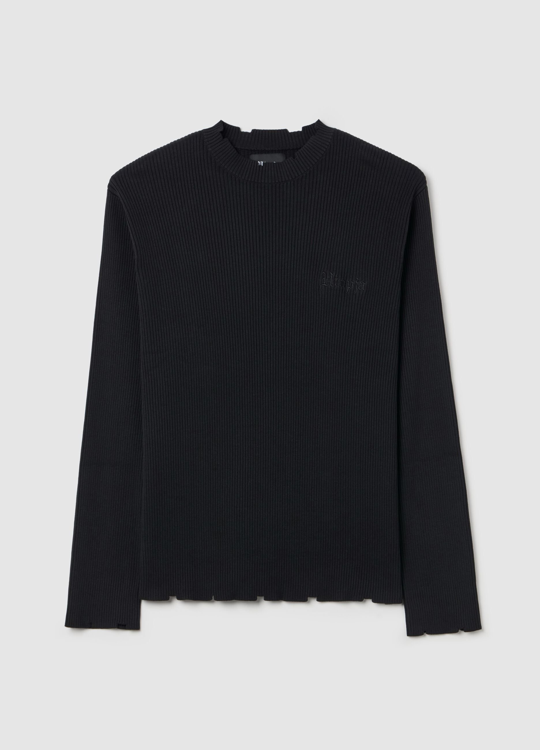 Light Knit Crewneck Black