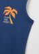 Children's pure cotton blue tank top regular fit_2