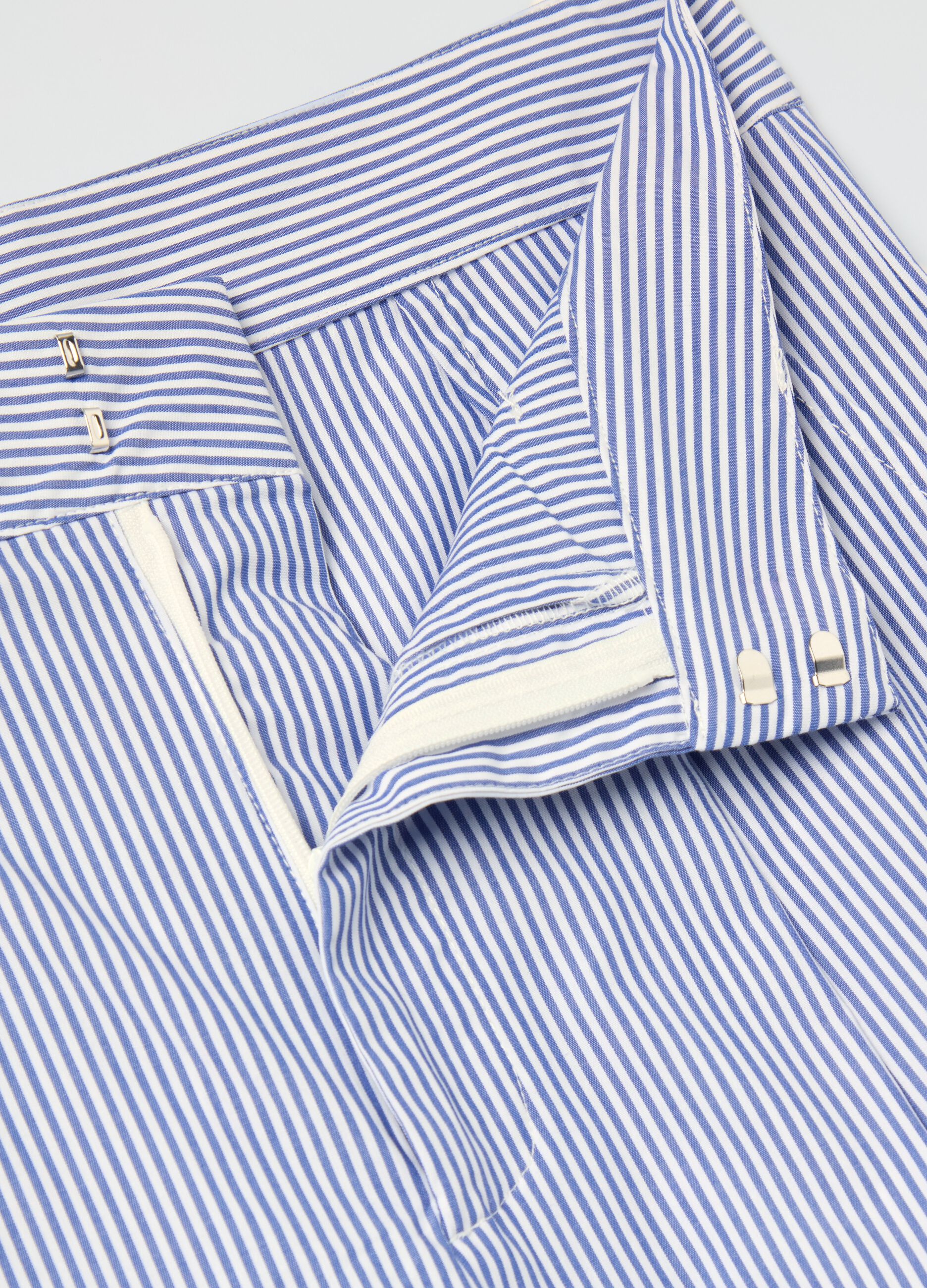 Tailored trousers with thin stripes