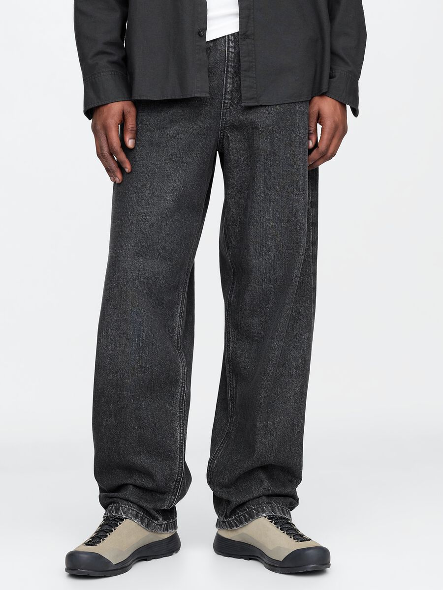 Gap Black Wide Leg Denim Trousers_1