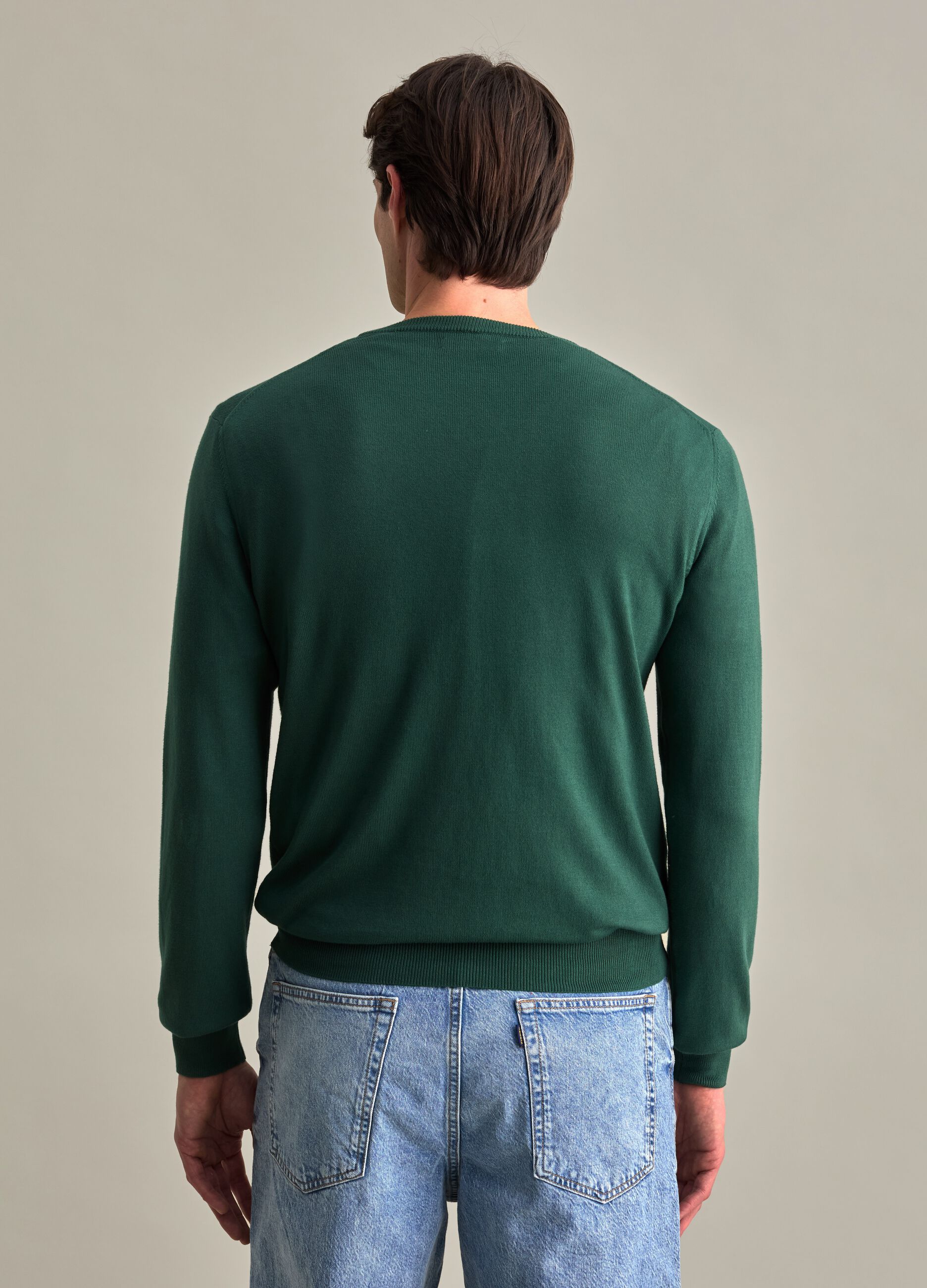 Pullover girocollo tinta unita
