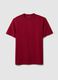 Red pure cotton regular fit T-shirt_4