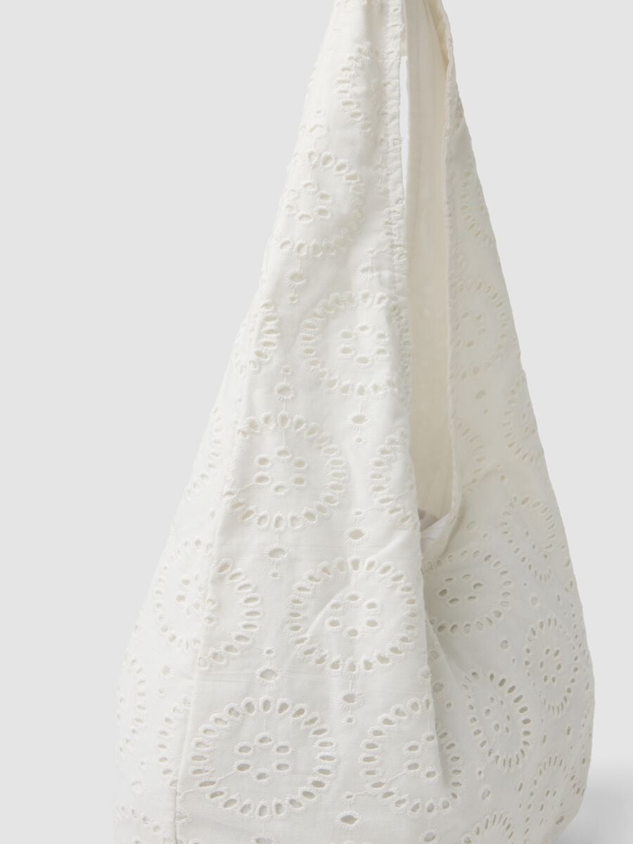 Borsa mare bianca in puro cotone sangallo_2