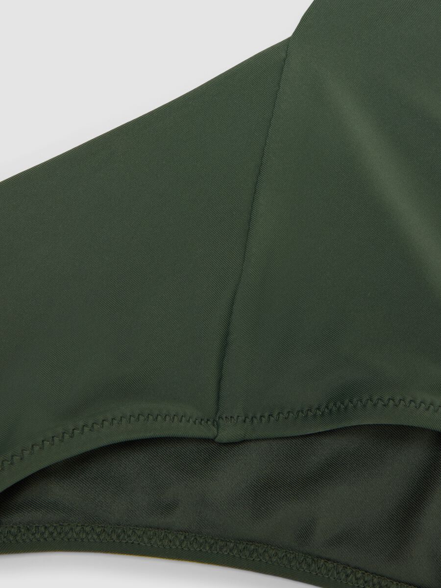 High-waisted green stretch bikini bottoms_5