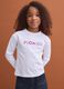 White stretch cotton T-shirt with front lettering_1