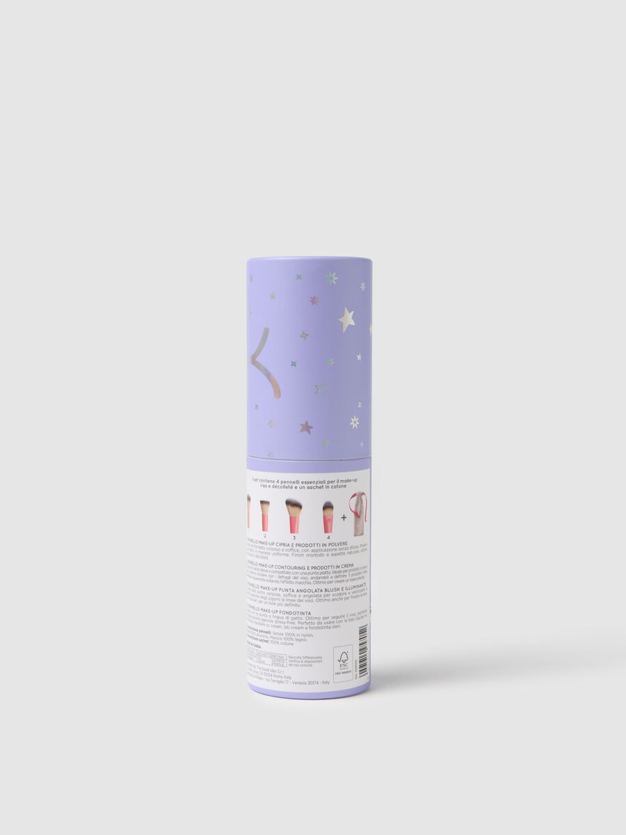 Pink Essential Face Brush Set - 4 Brush Kit for Face and Décolleté_1