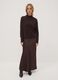 Brown long-sleeve top with raised neck, regular fit_1