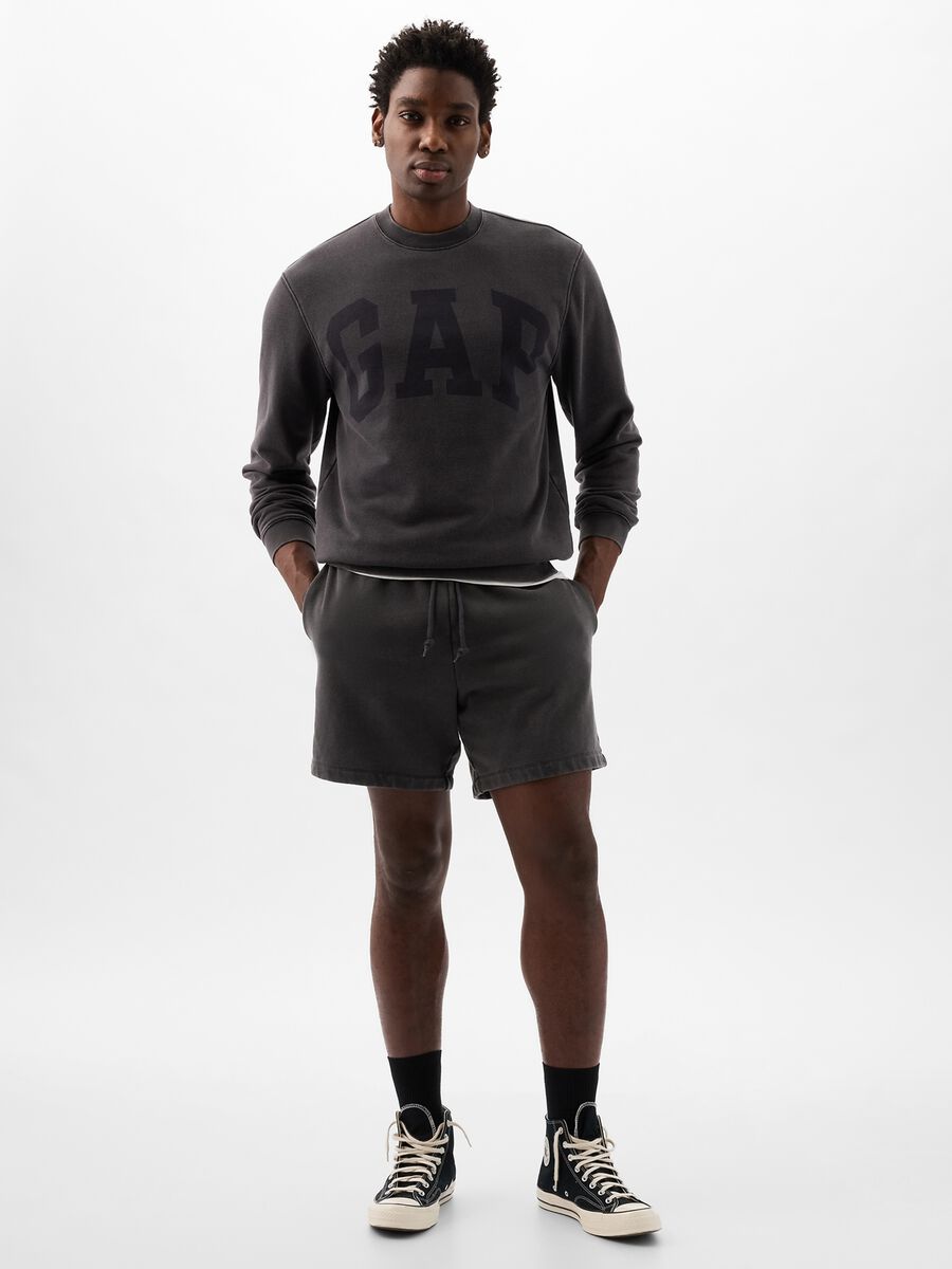 Bermuda joggers in fleece with drawstring_0