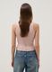 Pink fitted viscose-blend top_3