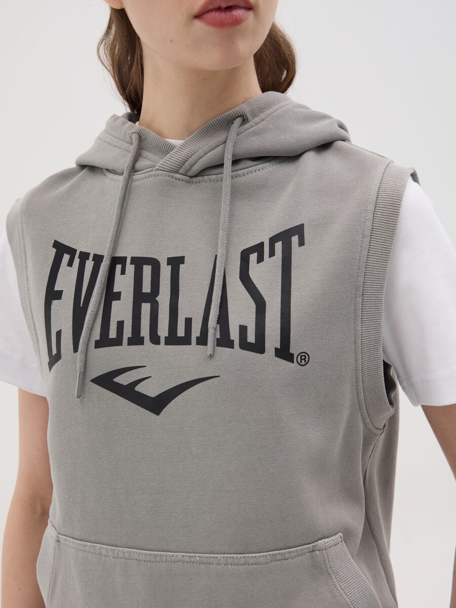 Grey Everlast Sleeveless Hoodie_2