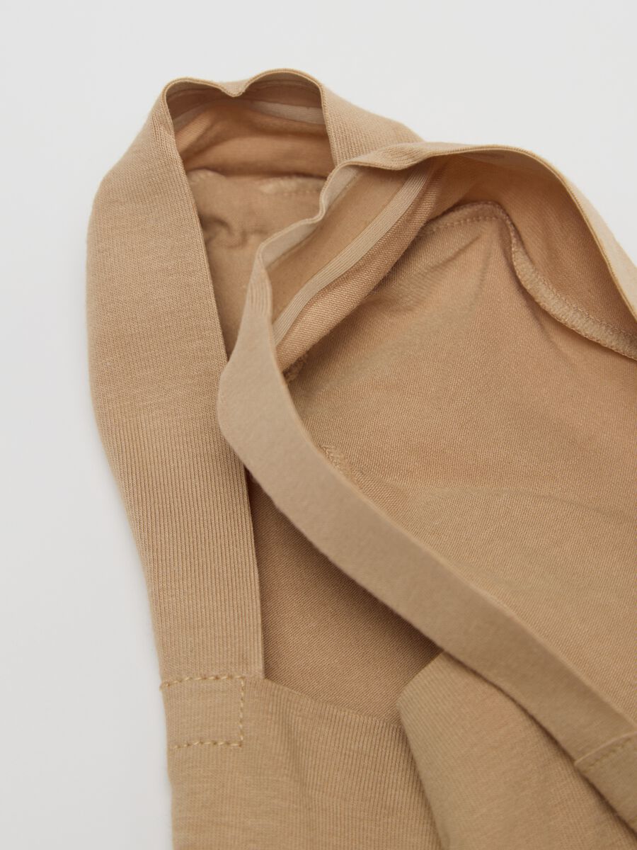 Two-pack nude shoe liners in stretch cotton_2