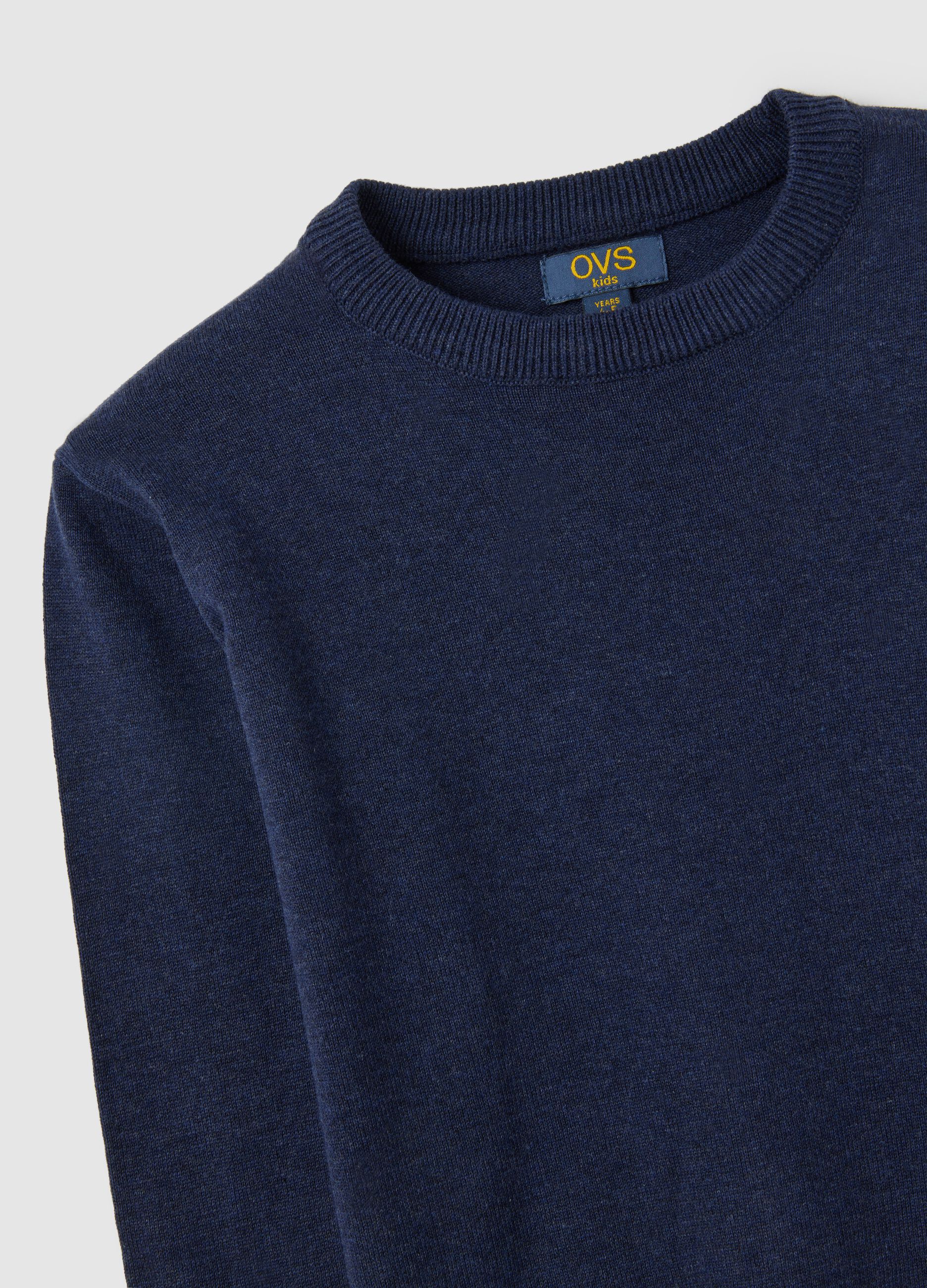 Children's blue cotton sweater regular fit