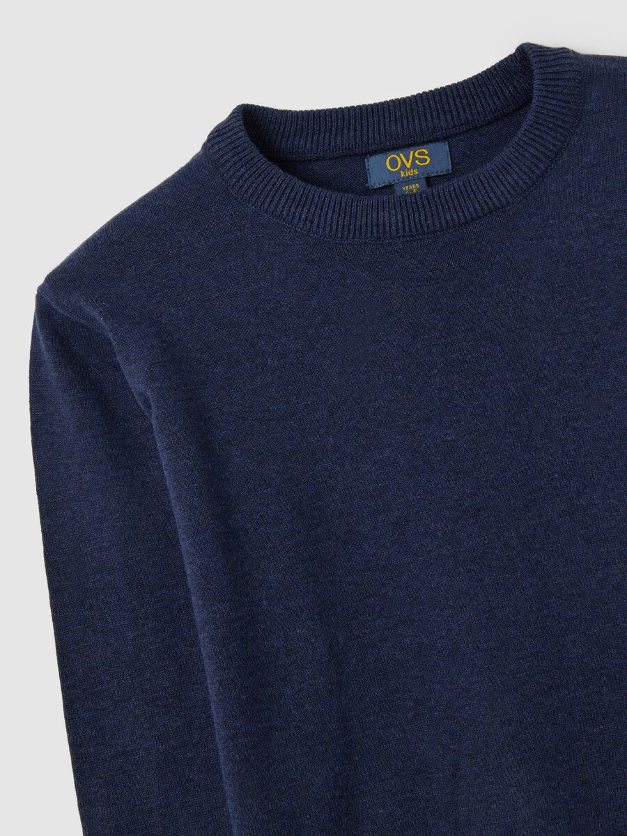 Children's blue cotton sweater regular fit_2
