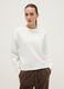 White crewneck sweatshirt in cotton blend regular fit with writing_1