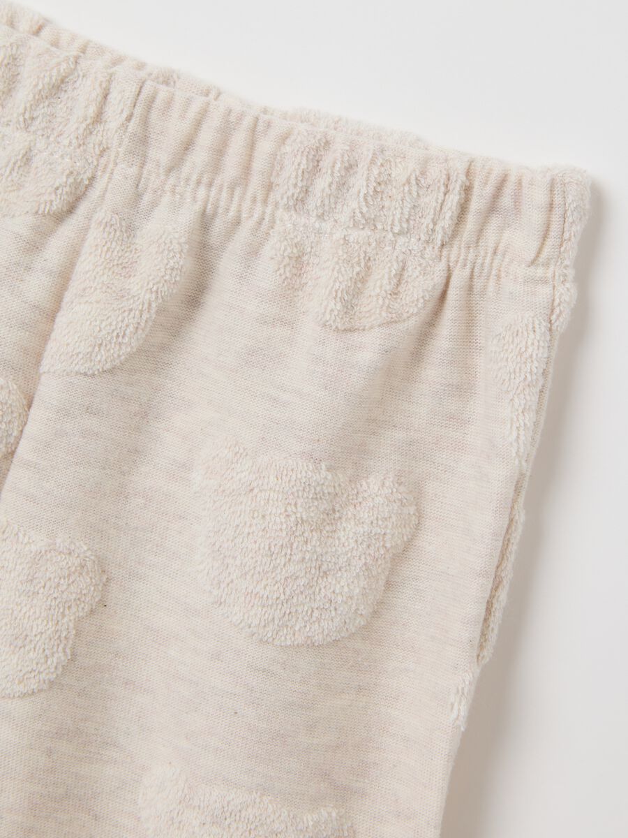 White pure cotton top and trousers set for baby girls_2