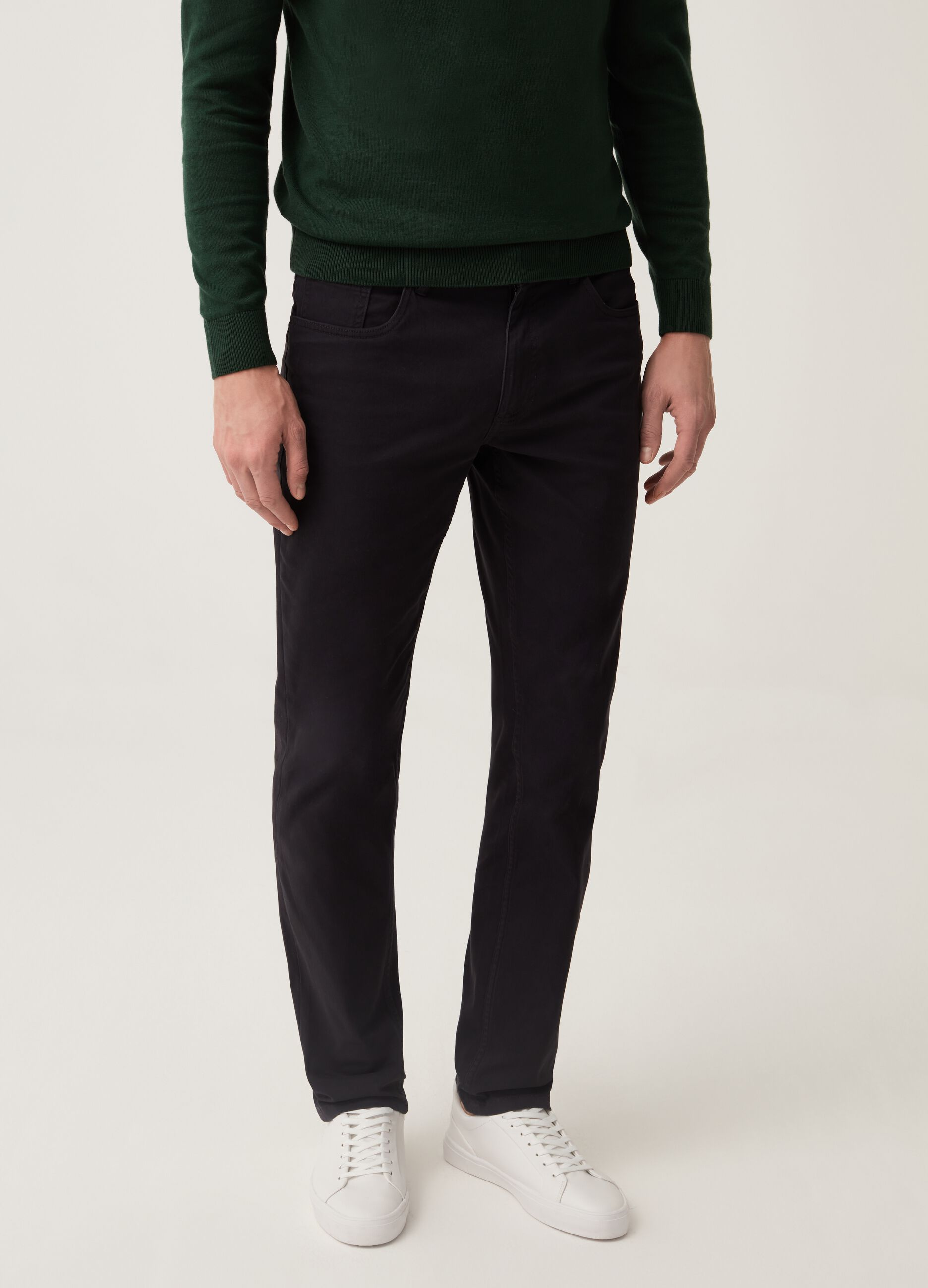 5-pocket slim fit trousers