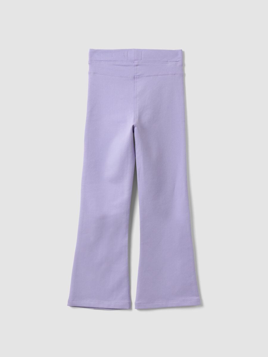Purple organic cotton flared trousers_1