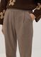 Pantaloni marroni regular fit con motivo chevron_2