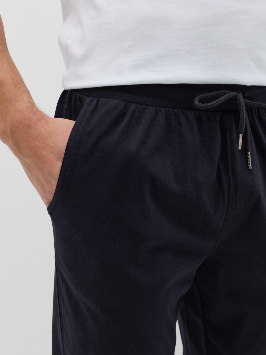 Cotton pyjama trousers with drawstring_2