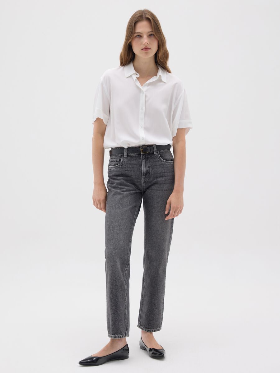 Women's White Viscose Shirt_1