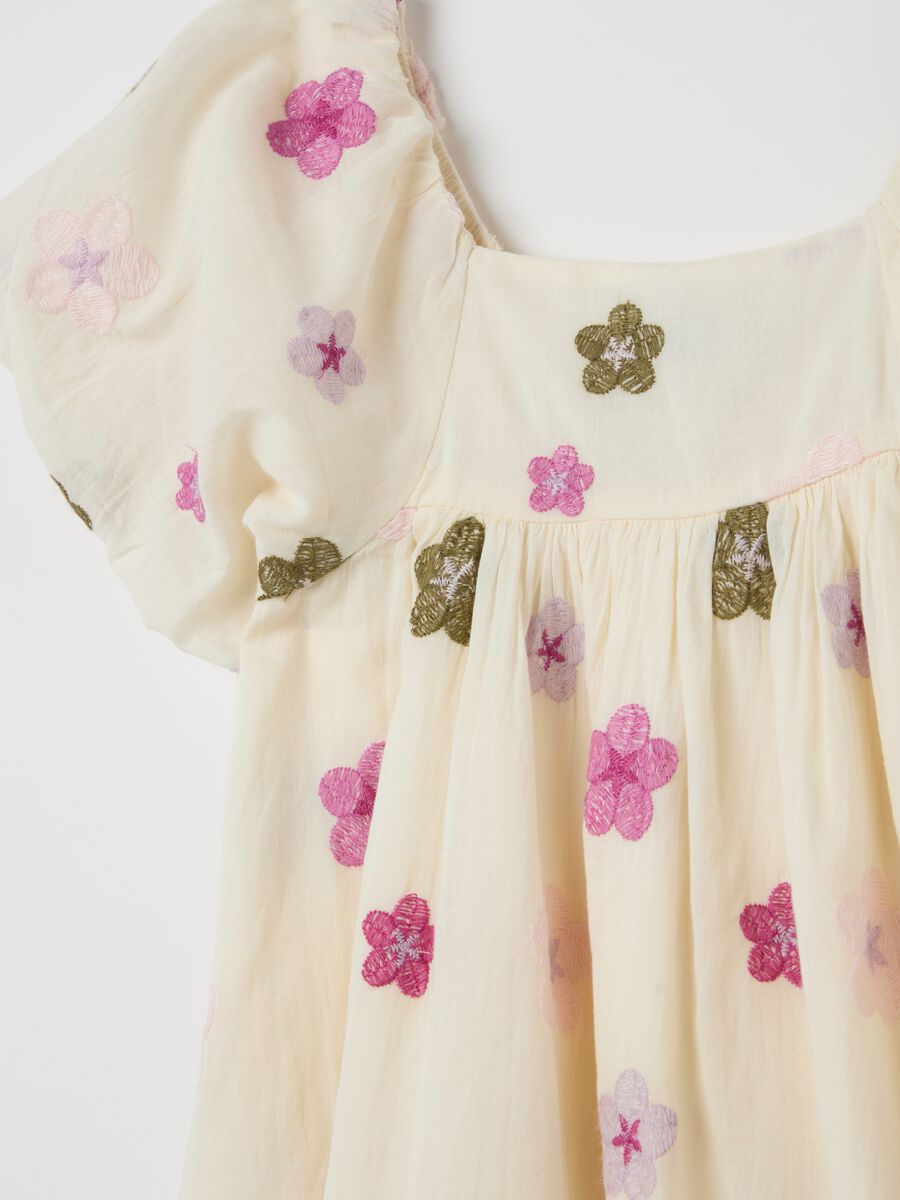 Cotton dress with small flowers embroidery_2