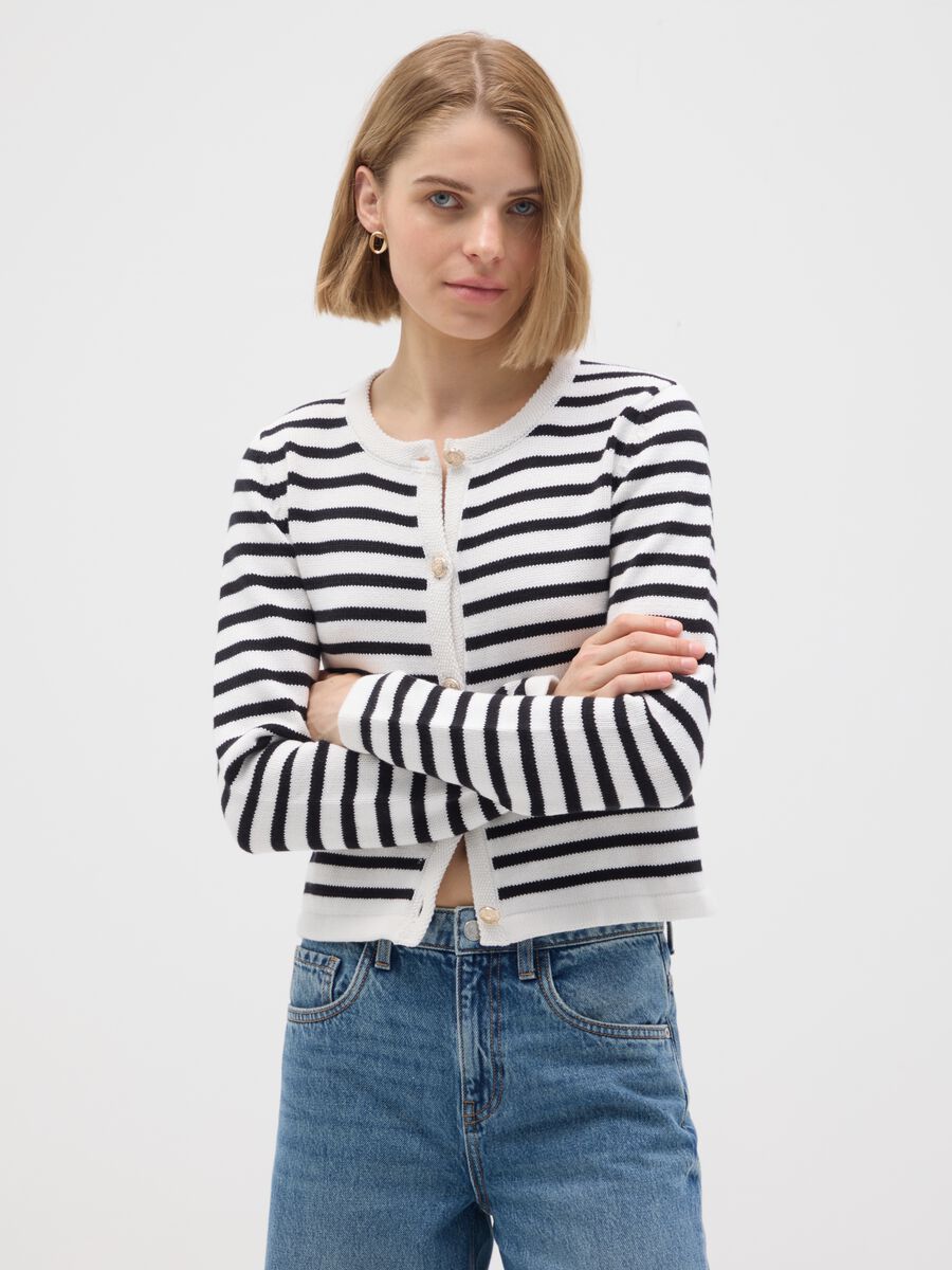 Cardigan in puro cotone multicolor regular fit_0