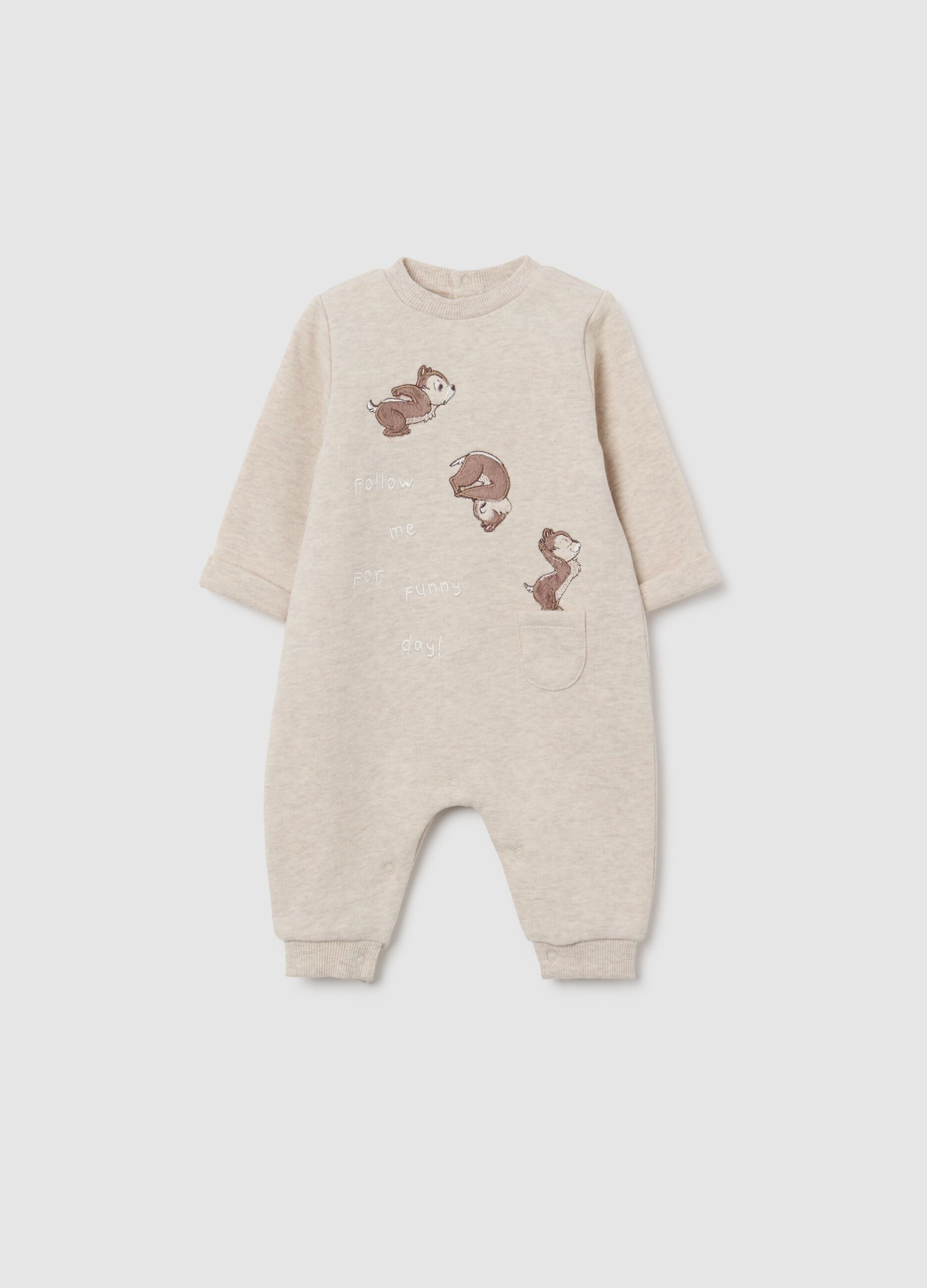 Baby's beige pure cotton romper