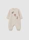 Baby's beige pure cotton romper_0