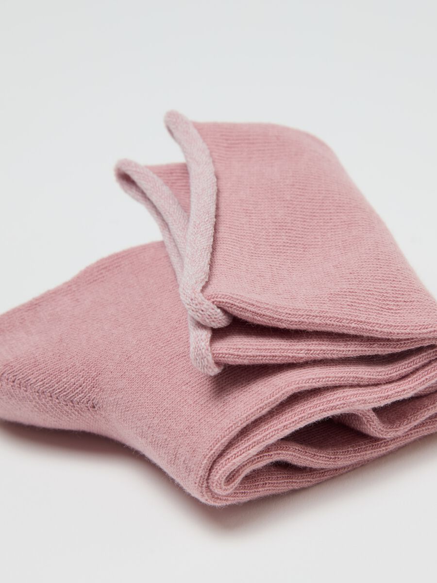 Two-pair pack short socks with small fold_1