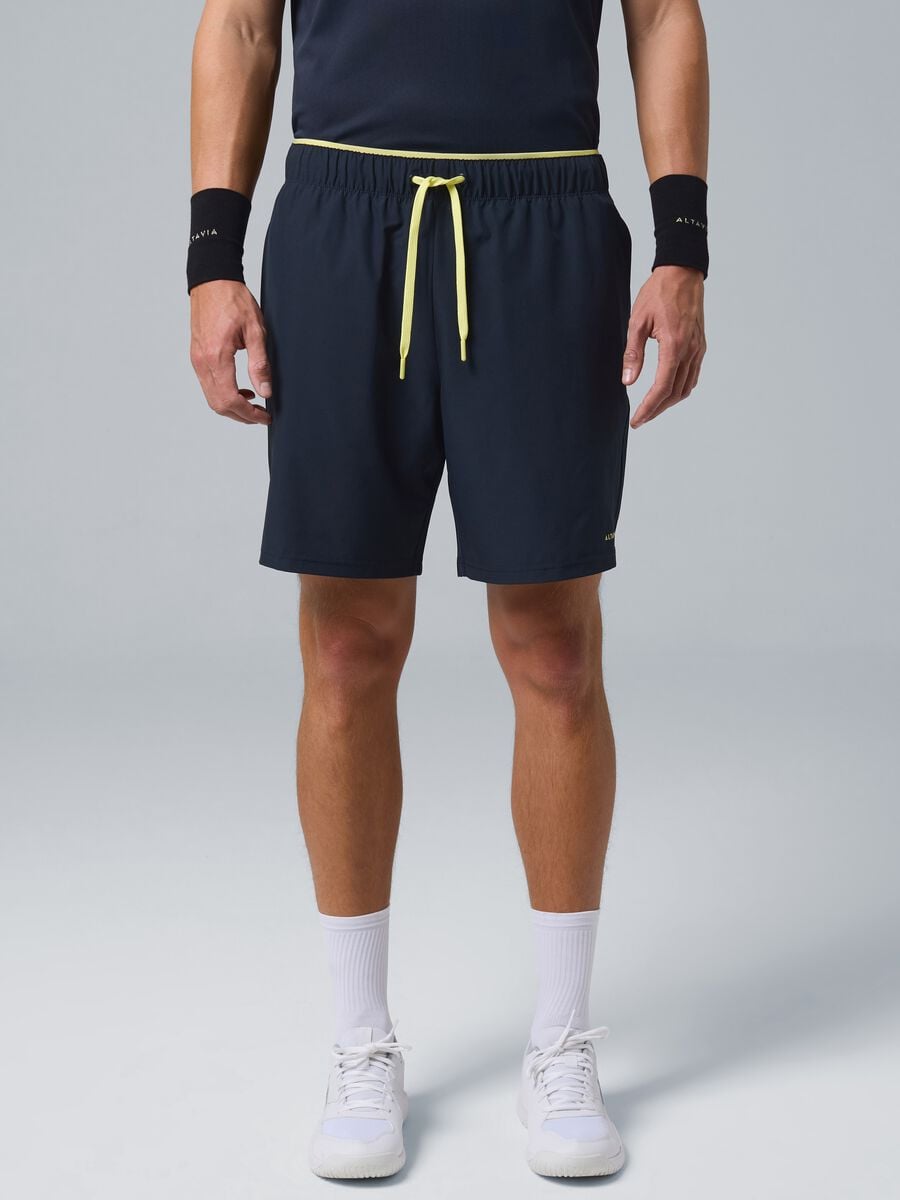 Shorts sportivi neri in tessuto elasticizzato ALTAVIA COURT_1