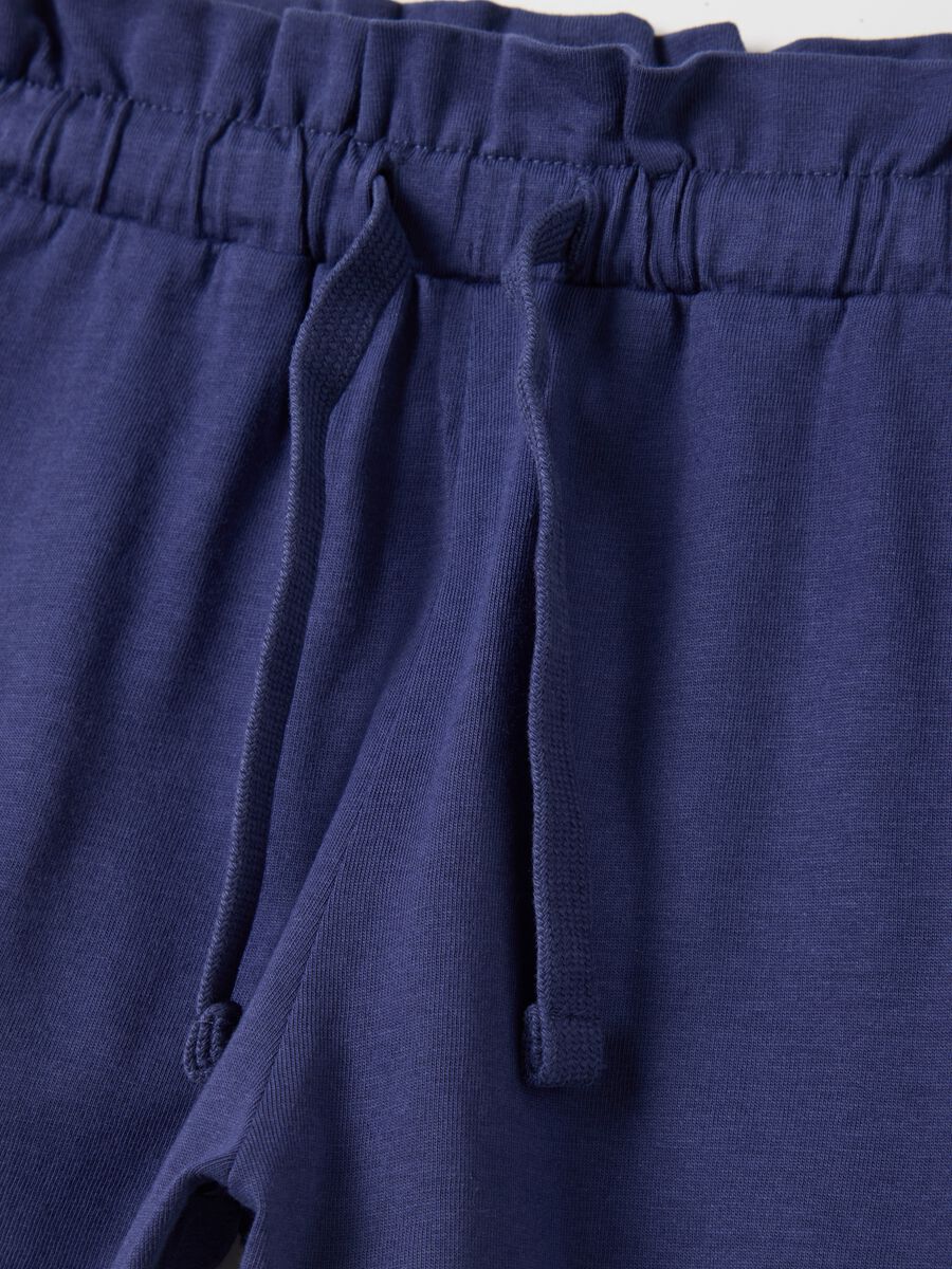 Girls' Pure Cotton Blue Shorts_2