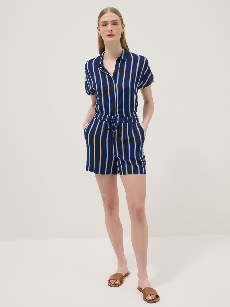 Pure viscose multicolour striped shirt, regular fit_1