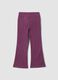 Purple flare treggings in stretchy organic cotton_2