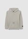 Grey Cotton Regular Fit Hoodie for Boys_3